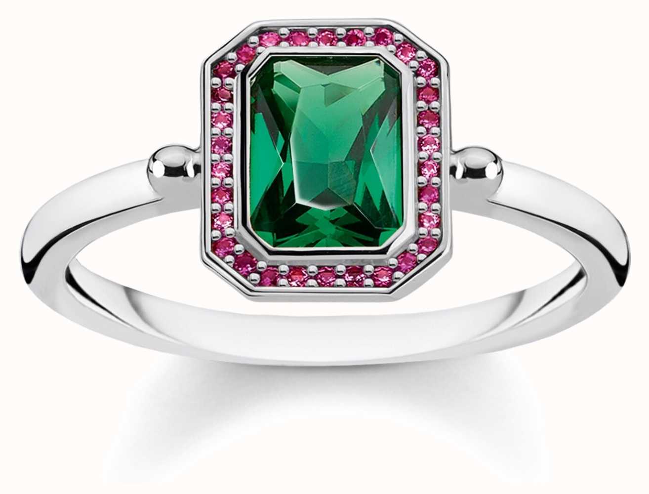 Thomas sabo deals ring green stone