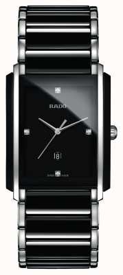 RADO Integral Diamonds High-Tech Ceramic Black Square Dial Watch R20206712