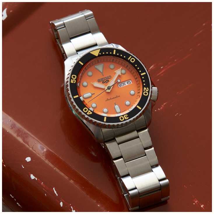Seiko 5 Sport | Sports | Automatic | Orange Dial | Stainless Steel SRPD59K1  - First Class Watches™ IRL