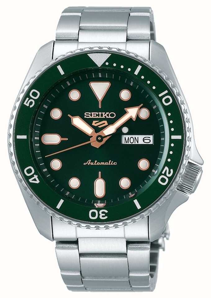 Seiko 5 Sport | Sports | Automatic | Green Dial | Stainless Steel SRPD63K1  - First Class Watches™ IRL