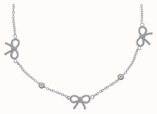 Olivia Burton | Women's | Vintage Bow And Ball Silver Necklace | OBJ16VBN20