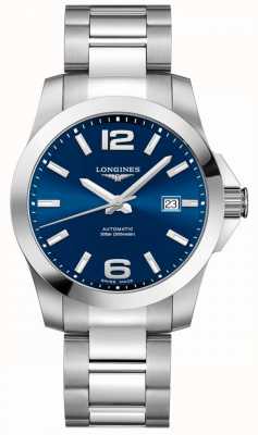 LONGINES Men's Automatic | Sport Conquest 41mm | Blue Dial | Stainless Steel L37774996