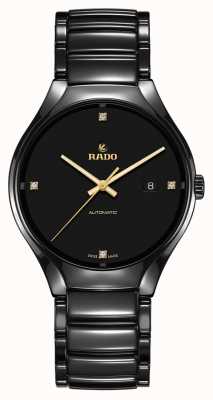 RADO True Round Automatic Diamonds (40mm) Black Dial / High-Tech Ceramic Bracelet R27056712