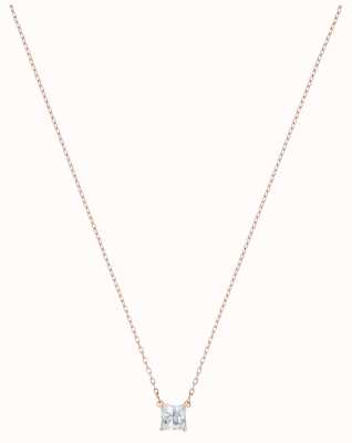 Swarovski Attract |Rose-Gold Plated |White |Square | Necklace 5510698