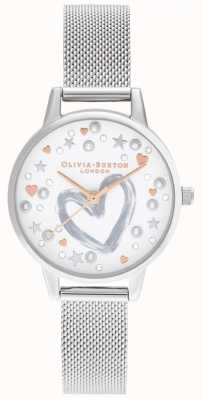 Olivia Burton Rose Gold & Silver Mesh bracelet OB16LH12