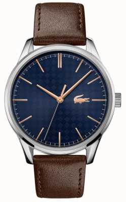 Lacoste Men's Vienna | Brown Leather Strap | Blue Dial 2011046