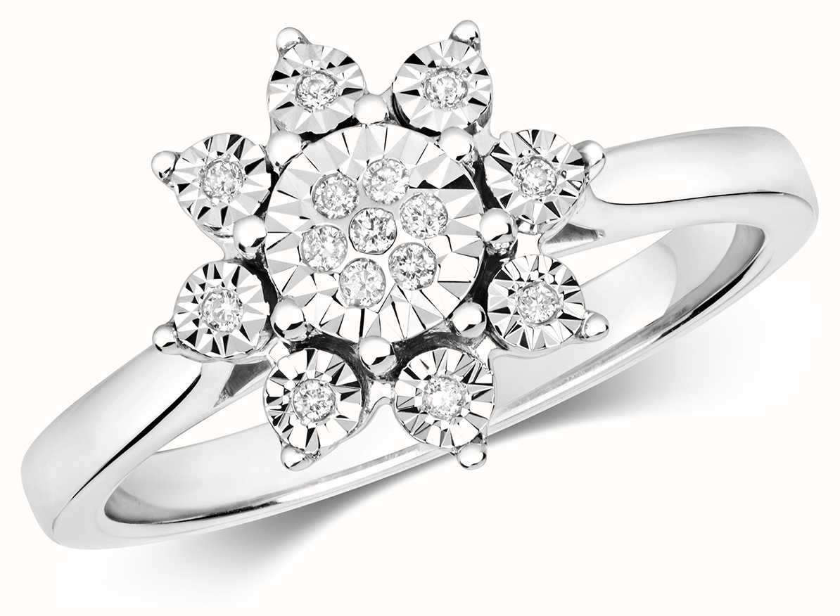 Diamond Flower Cluster Ring, Diamond Cluster Ring, Flower Engagement Ring, Flower  Diamond Ring, Spring Jewelry, Foral Diamond Wedding Ring - Etsy