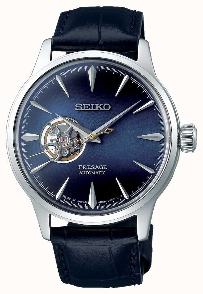 Seiko Presage Automatic Men's Mechanical | Blue Calf Skin Leather |  SSA405J1 - First Class Watches™ IRL