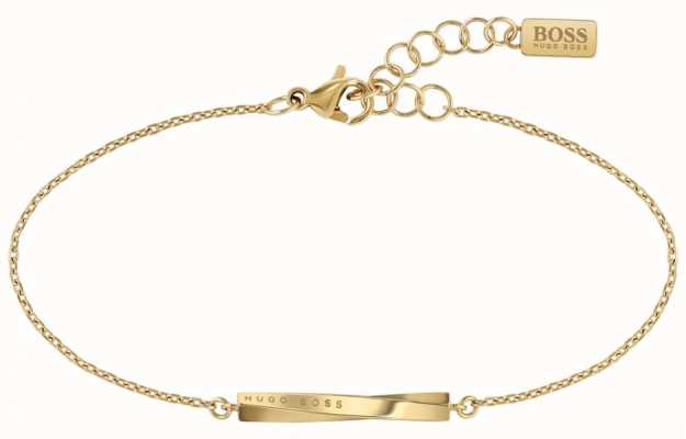 BOSS Jewellery Signature Gold PVD Steel Bracelet 180mm 1580007
