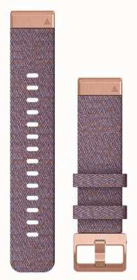 Garmin QuickFit 20 Strap Only Purple Horizon Nylon with Rose Gold 010-12873-00