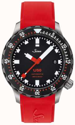 Sinn U50 SDR | Red Rubber Strap | Black Dial 1050.040