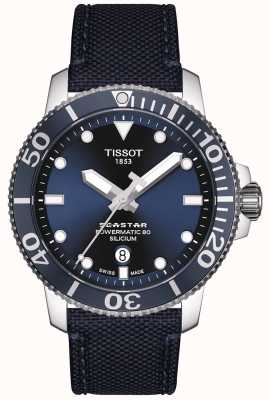 Tissot Seastar 1000 Powermatic | Blue Fabric Strap | Blue Dial T1204071704101