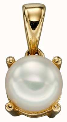 Elements Gold 9ct Y/g FW Pearl June Birth Stone Pendant Only GP2193