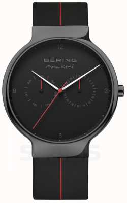 Bering Men's Max Rene | Black Silicone Strap | Black Dial 15542-423