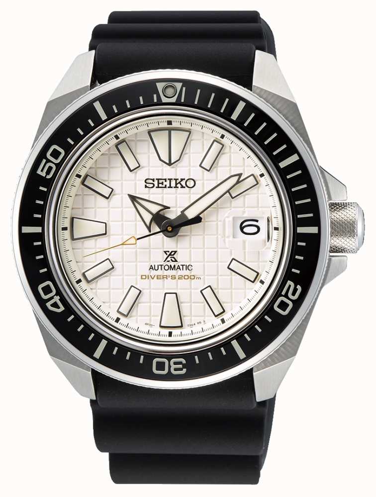Seiko Men's Prospex | Black Silicone Strap | Beige Dial SRPE37K1 - First  Class Watches™ IRL
