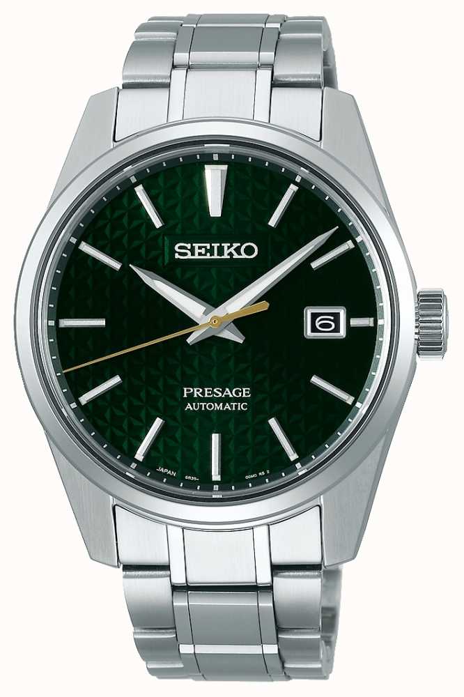 Seiko Presage Sharp Edged | Automatic | Green Dial | Stainless Steel  SPB169J1 - First Class Watches™ IRL