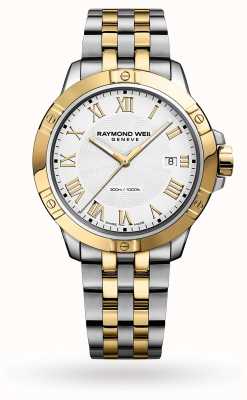 Raymond Weil Men's Tango | 41mm | Two-Tone Steel Bracelet | White Dial 8160-STP-00308