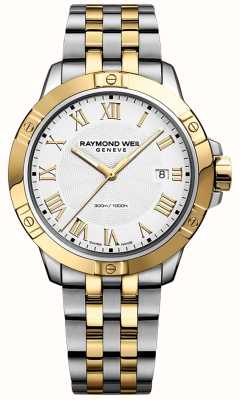 Raymond Weil Men's Tango | 41mm | Two-Tone Steel Bracelet | White Dial 8160-STP-00308