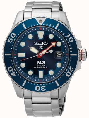 Seiko Men's PADI | Prospex Divers | Stainless Steel | Blue Dial SNE549P1