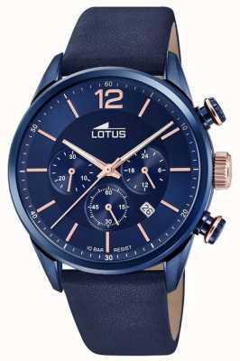 Lotus Men's Blue Leather Strap | Blue Chronograph Dial L18681/2