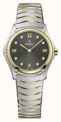 EBEL Sport Classic Lady - 8 Diamonds (29mm) Anthracite Dial / 18K Gold & Stainless Steel 1216419A