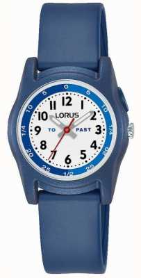 Lorus Lorus Kid's Time Teacher With Blue Silicone Strap Watch R2355NX9