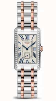 LONGINES DolceVita Stainless Steel Rose Gold Plated 18ct Pink Gold Crown L52555797