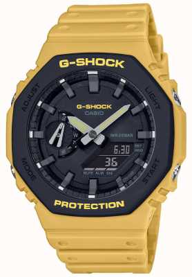Casio | G-Shock | Carbon Core | Layered Bezel | Yellow Rubber Strap | GA-2110SU-9AER