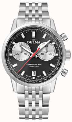 Delma Continental Chronograph | Steel Bracelet | Black Dial 41701.704.6.031