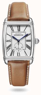 Herbelin Art Déco | Automatic | Brown Leather Strap Silver Dial 1938/08GO