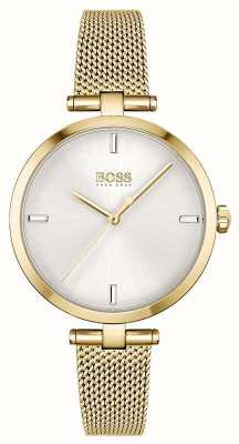 BOSS Women's | Majesty | Silver Dial | Gold PVD Mesh Bracelet 1502586