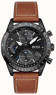 BOSS Men's | Pilot Edition | Chrono | Black Dial | Brown Leather 1513851