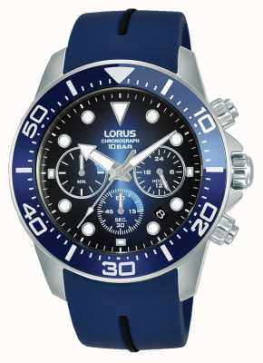 Lorus Men's | Chronograph | Blue Dial | Blue Silicone Strap RT349JX9