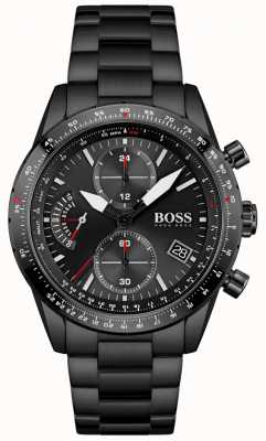 BOSS | Men's | Pilot Edition | Black Bracelet | Black Chronograph Dial | 1513854