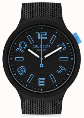 Swatch DEEP CONCRETE | Big Bold | Black Silicone Strap | Black Dial SO27B118