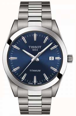 Tissot Gentlemen Titanium | Grey/Silver Titanium Bracelet | Blue Dial T1274104404100