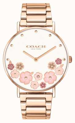 Coach Perry | Women's Rose Gold Steel Bracelet | Floral Dial 14503768