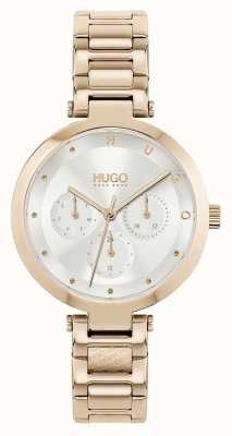 HUGO #HOPE Multi | Women's Rose Gold Tone Steel Bracelet | Silver Dial 1540087