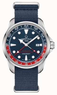 Certina DS Action GMT | Blue Fabric Strap | Blue Dial | Automatic C0324291804100