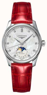 LONGINES Master Collection Women's Red Leather Strap L24094872