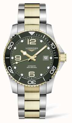 LONGINES HydroConquest 41mm | Automatic | Two Tone | Green Dial L37813067