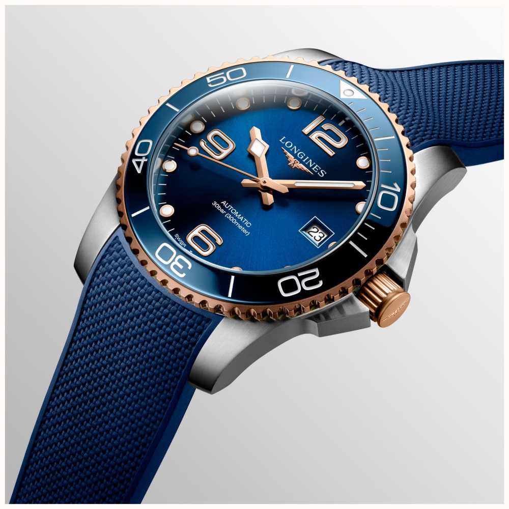 Longines hydroconquest silicone strap hot sale