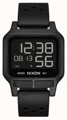 Nixon Heat | All-Black Rubber Strap Watch A1320-001