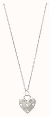 Olivia Burton Classic Heart Silver Crystal Set Necklace OBJSAN01
