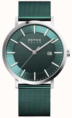 Bering Solar Men's Green Dial Date Watch 15439-808