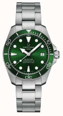Certina DS Action Diver | Green Dial | Stainless Steel Bracelet C0328071109100