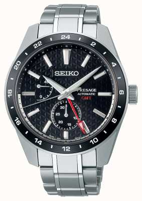 Seiko Presage Sharp Edged GMT Black Dial SPB221J1