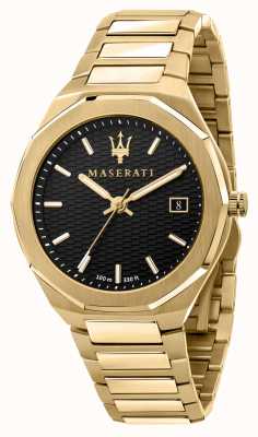 Maserati Men's Stile 3H Data Gold Plated Watch R8853142004