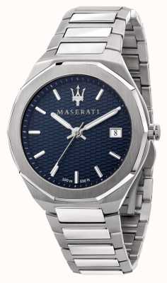 Maserati Men's Stile 3H Data Blue Dial Watch R8853142006