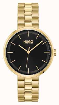 HUGO #CRUSH | Black Dial | Gold PVD Steel Bracelet 1540102